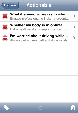 Actionable Worries